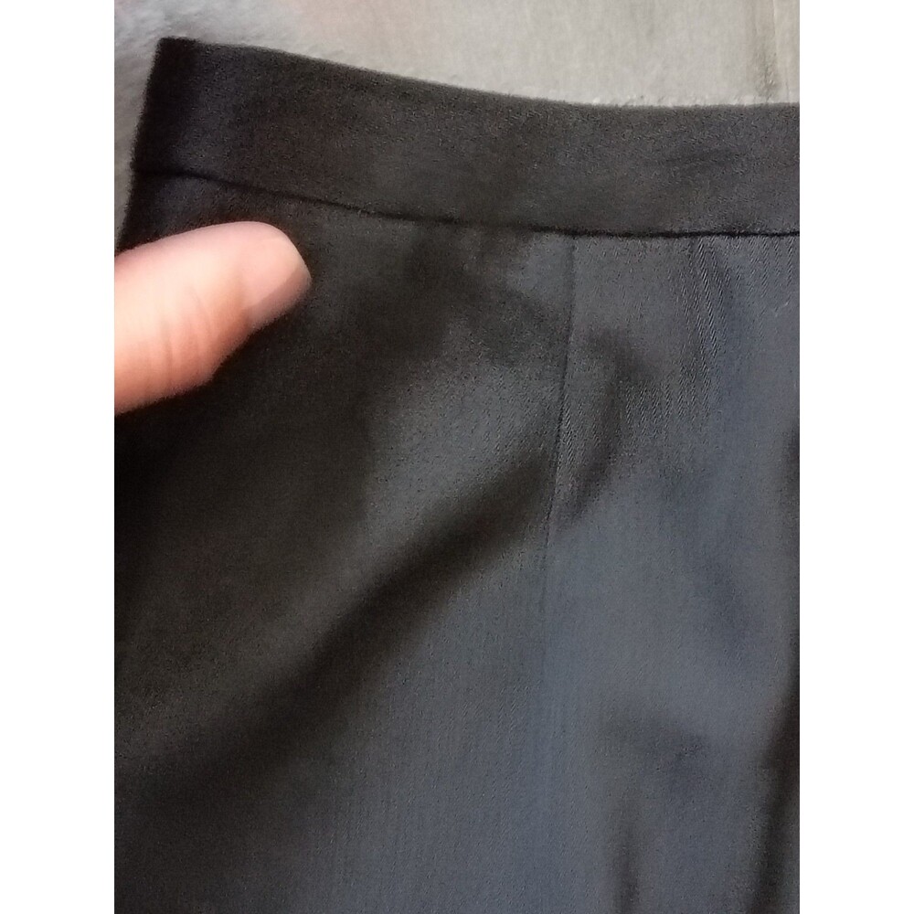 Vintage Minimalist 90s High Rise Wool Blend Side Zip Trousers Black Women’s 4 - Picture 5 of 7